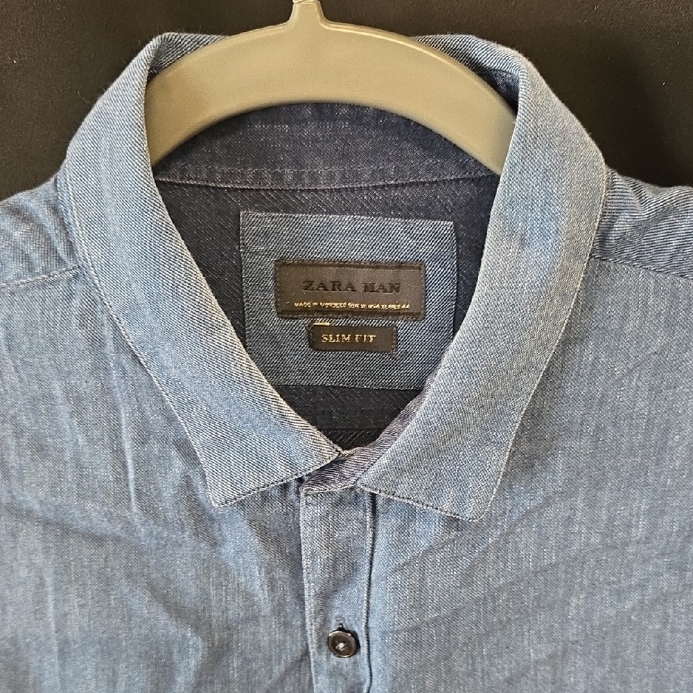 Zara Denim Blue Casual Shirt
